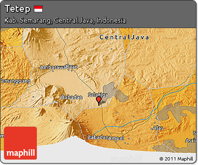 Political 3D Map of Tetep