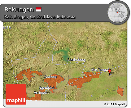 Satellite 3D Map of Bakungan