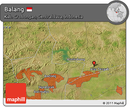 Satellite 3D Map of Balang