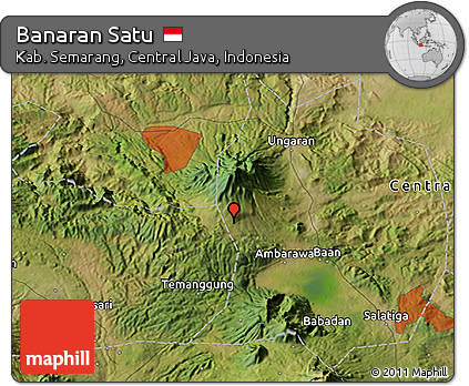 Satellite 3D Map of Banaran Satu