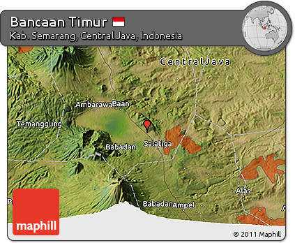 Satellite 3D Map of Bancaan Timur