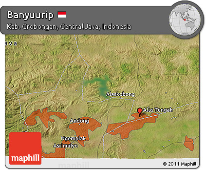 Satellite 3D Map of Banyuurip