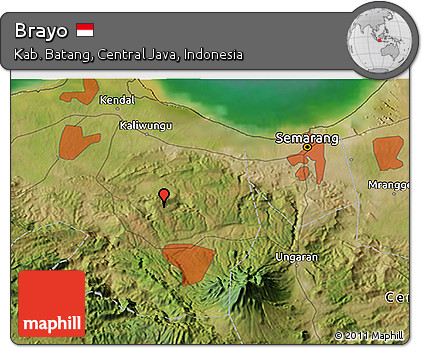 Satellite 3D Map of Brayo