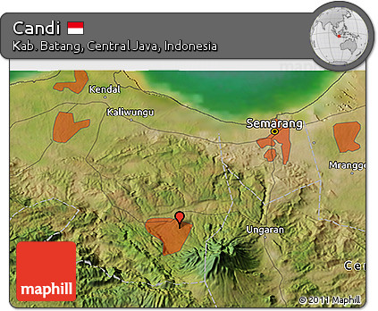 Satellite 3D Map of Candi
