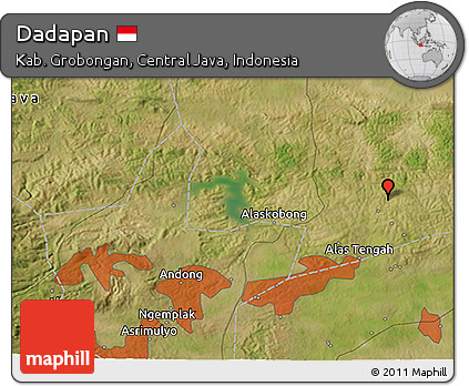 Satellite 3D Map of Dadapan