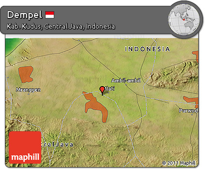 Satellite 3D Map of Dempel