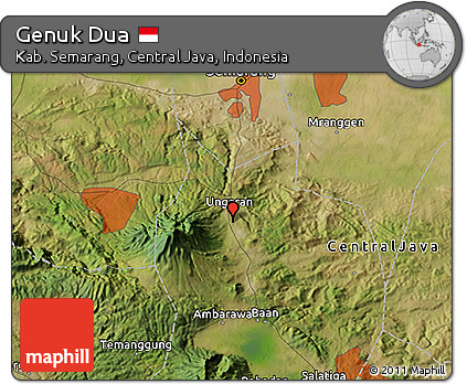 Satellite 3D Map of Genuk Dua
