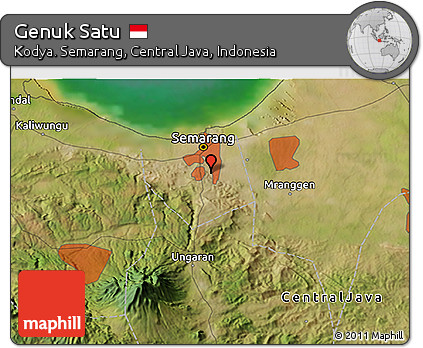 Satellite 3D Map of Genuk Satu