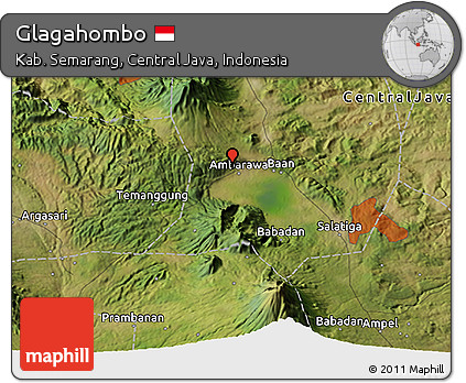 Satellite 3D Map of Glagahombo