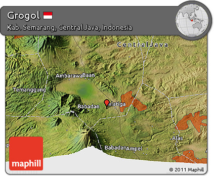 Satellite 3D Map of Grogol
