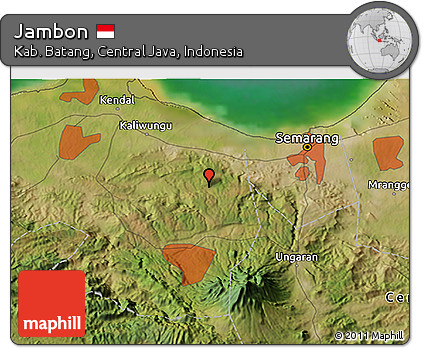 Satellite 3D Map of Jambon