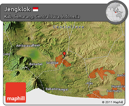 Satellite 3D Map of Jengklok