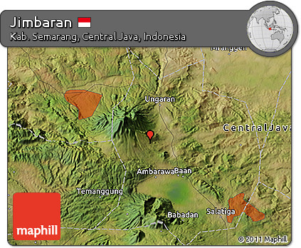 Satellite 3D Map of Jimbaran