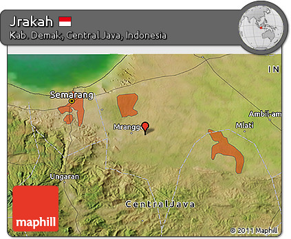 Satellite 3D Map of Jrakah