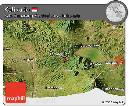 Satellite 3D Map of Kalikudo