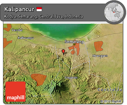 Satellite 3D Map of Kalipancur