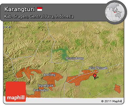 Satellite 3D Map of Karangturi