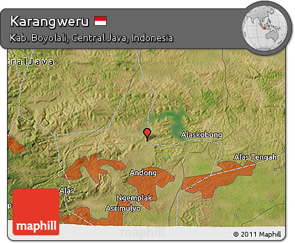 Satellite 3D Map of Karangweru