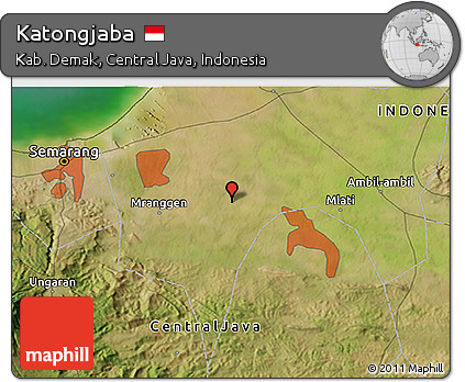 Satellite 3D Map of Katongjaba