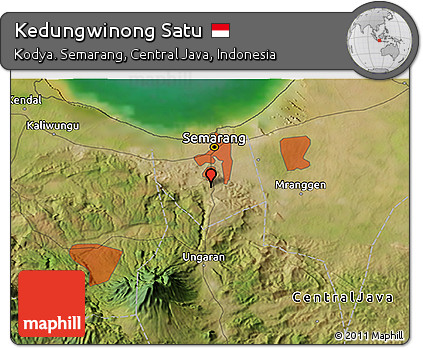 Satellite 3D Map of Kedungwinong Satu