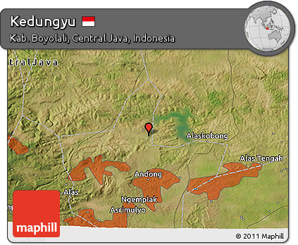 Satellite 3D Map of Kedungyu