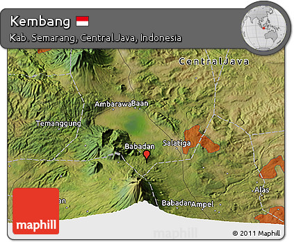 Satellite 3D Map of Kembang