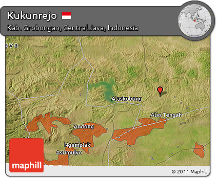 Satellite 3D Map of Kukunrejo