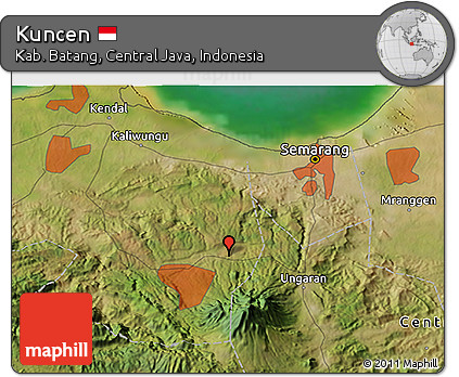 Satellite 3D Map of Kuncen