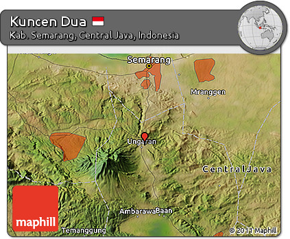 Satellite 3D Map of Kuncen Dua