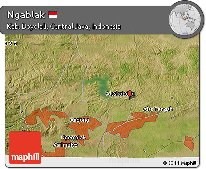 Satellite 3D Map of Ngablak