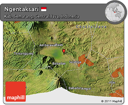 Satellite 3D Map of Ngentaksari
