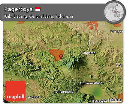 Satellite 3D Map of Pagertoya