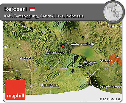 Satellite 3D Map of Rejosari