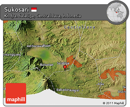Satellite 3D Map of Sukosari