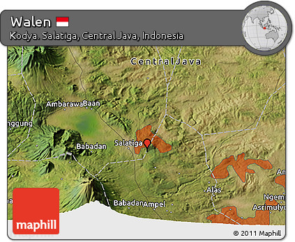 Satellite 3D Map of Walen