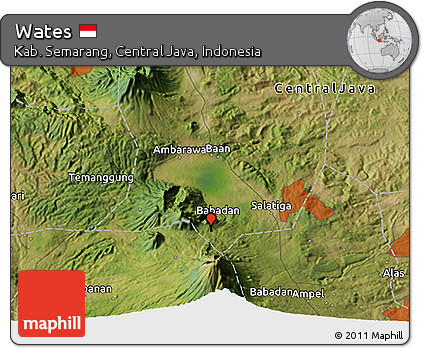 Satellite 3D Map of Wates