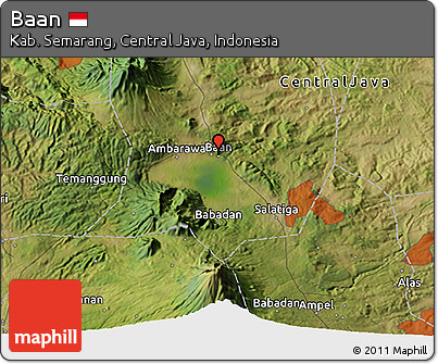 Satellite 3D Map of Baan