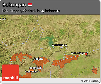 Satellite 3D Map of Bakungan