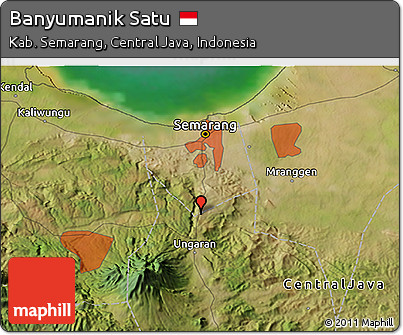 Satellite 3D Map of Banyumanik Satu