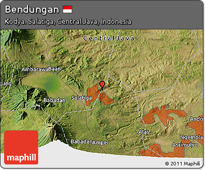 Satellite 3D Map of Bendungan