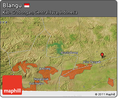 Satellite 3D Map of Blangu