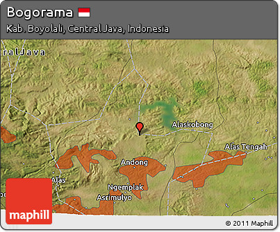 Satellite 3D Map of Bogorama