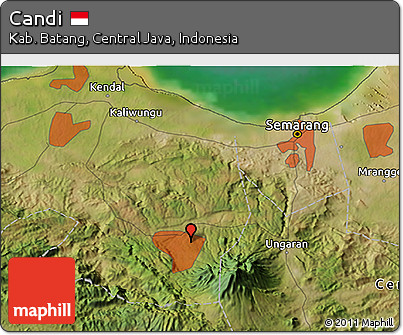 Satellite 3D Map of Candi