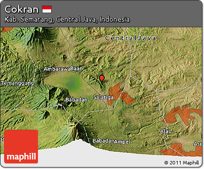 Satellite 3D Map of Cokran