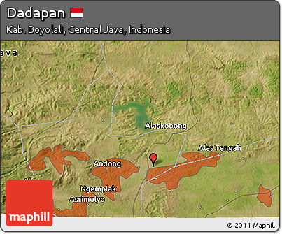Satellite 3D Map of Dadapan