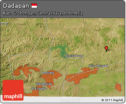 Satellite 3D Map of Dadapan