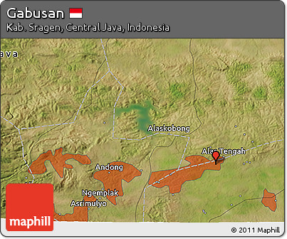 Satellite 3D Map of Gabusan