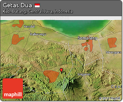 Satellite 3D Map of Getas Dua
