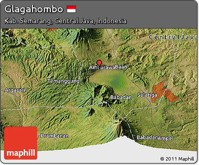 Satellite 3D Map of Glagahombo