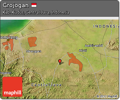 Satellite 3D Map of Grojogan